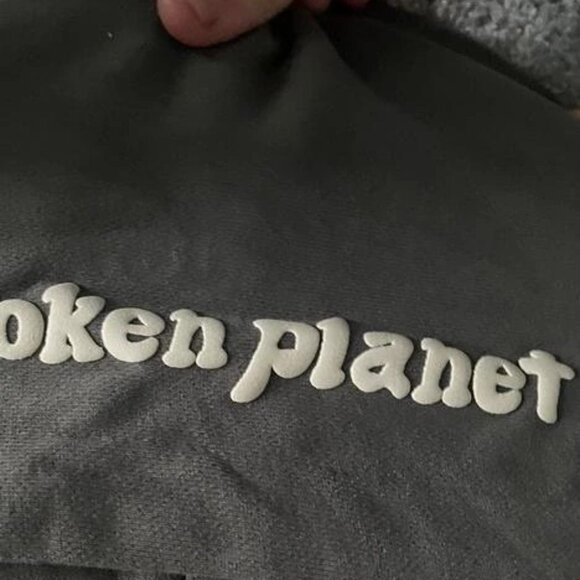 Men’s grey broken planet twin flames zip up size:s size:s - Picture 2 of 5